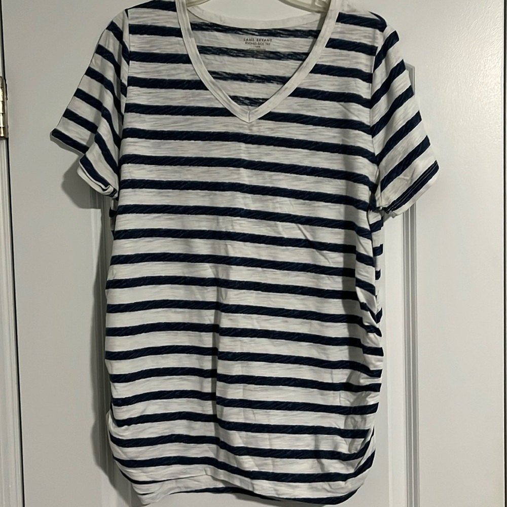 Lane Bryant short sleeve tee, blue stripe, size 14/16.